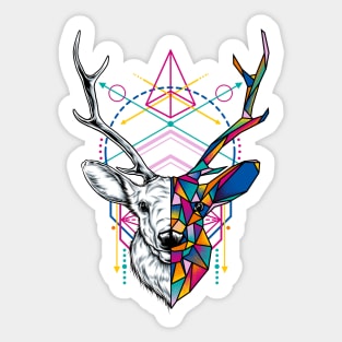 Geometric Deer Sticker